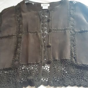 Awesome vintage crocheted patchwork jacket